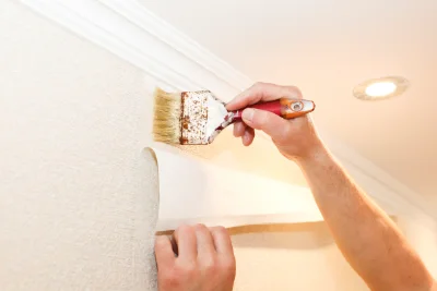 Pose de papier peint à la Chapelle-de-Surieu — revêtements muraux et toiles de verre